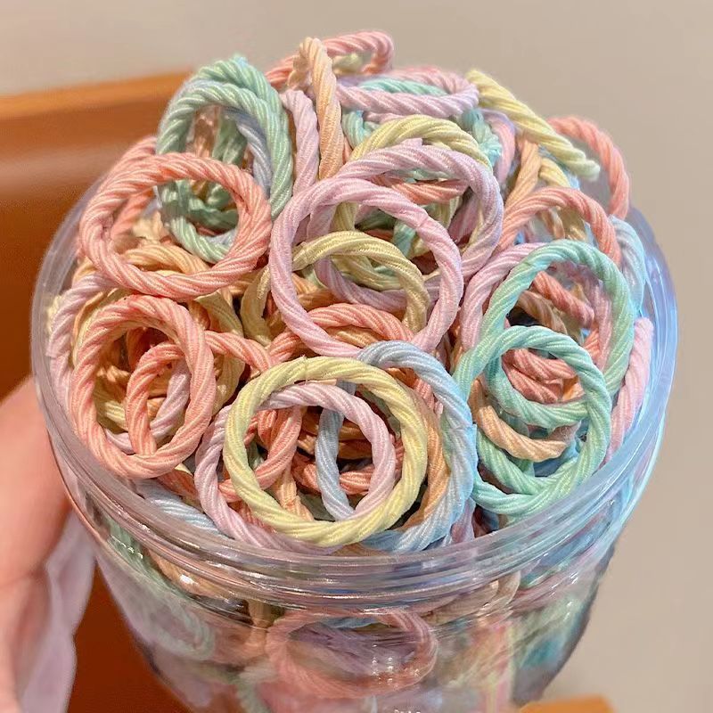 Banda de goma para niños no daña cabello de niña bebé elástico pulgar anillo para el cabello de bebé cuerda de la cabeza banda de goma adornamiento para el cabello