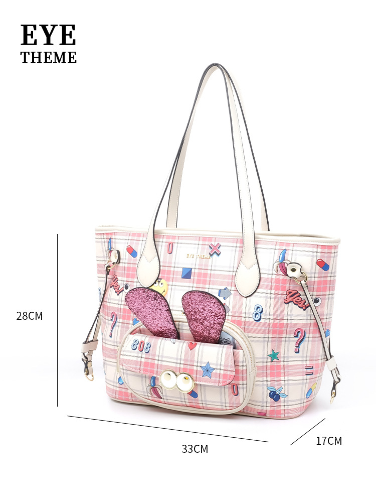 Bolsa de impresión de cremallera de gran capacidad para damas de viaje de ocio almacenamiento personalidad bolsa de moda extraña 2690 #