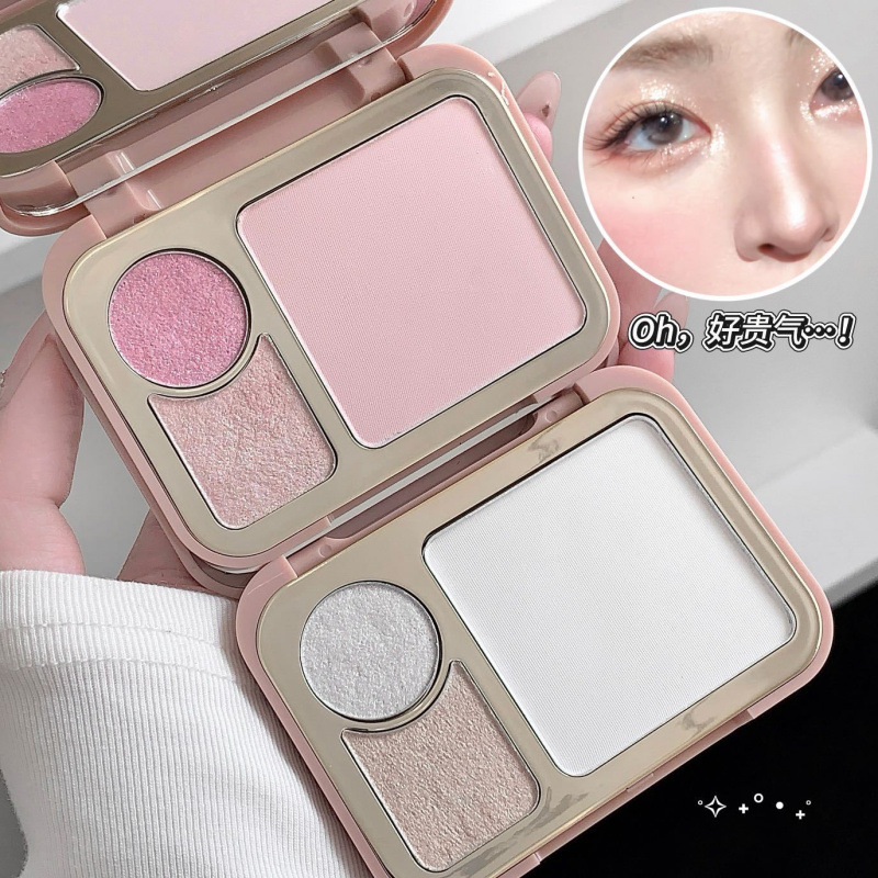 Xirui kakashow rejuvenecimiento de la cara, blush de tres usos, blush de ojos, brillo mate, blush multipropósito, cosméticos transfronterizos