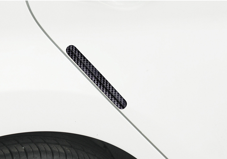 New Product 4-Pack Car Door Anti-Collision Strips Carbon Fiber Texture Door Opening Anti-Scratch Protection Car Rearview Mirror Anti-Collision Glue