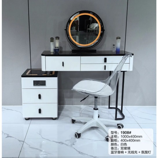Cross-Border Modern Minimalist Dressing Table Bedroom Makeup Mirror Dressing Table Home Small Apartment Makeup Cabinet Small Makeup Table