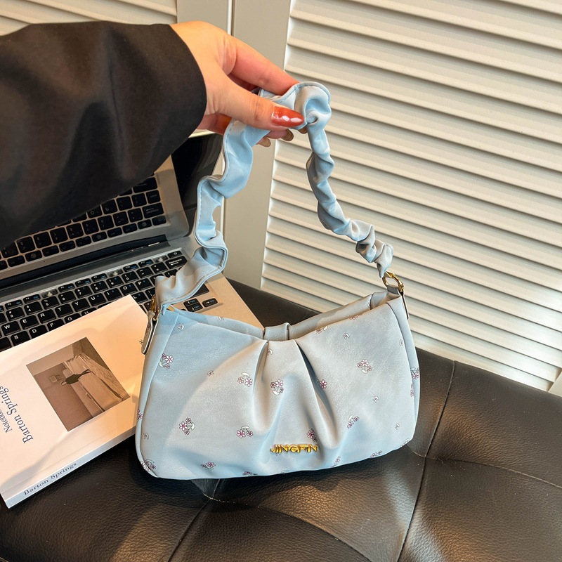 Borsa a spalla plissettata stile giapponese per donna crescent_voghion.com