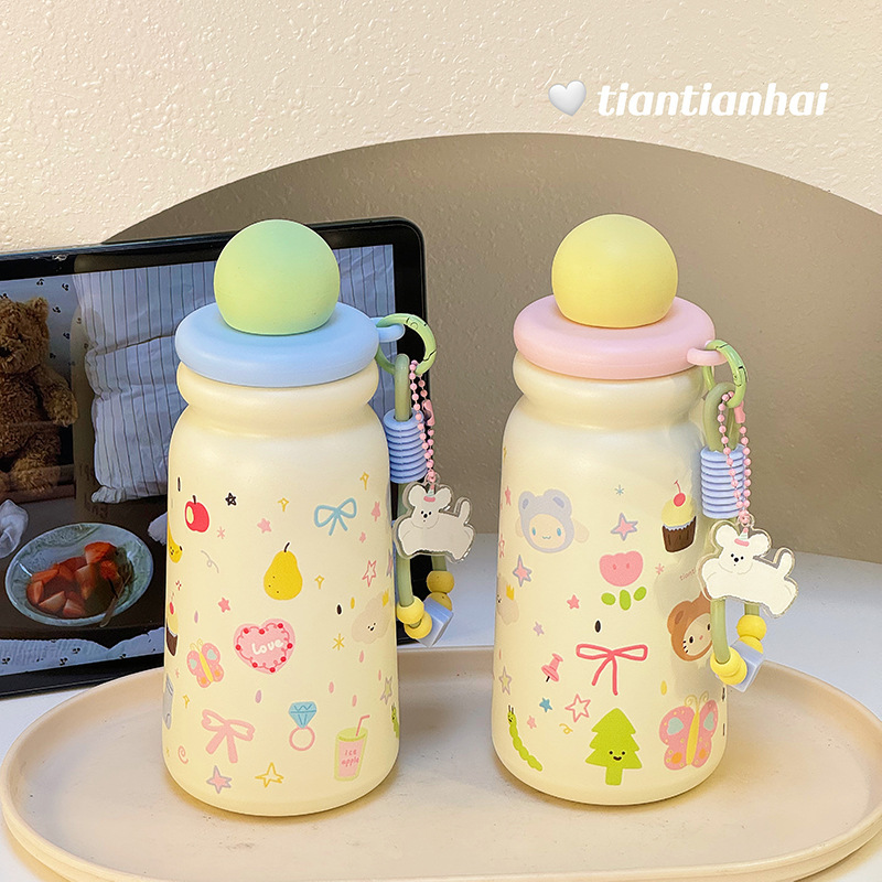 水杯可爱ins直饮保温杯便携随身杯简约女生茶仓款小众吸管杯学生|undefined