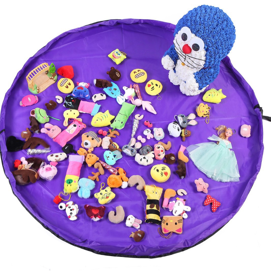 Venta caliente transfronteriza bolsa de almacenamiento de juguetes para bebés multifuncional de gran tamaño bolsa de almacenamiento de juguetes impermeable bolsillo con cordón