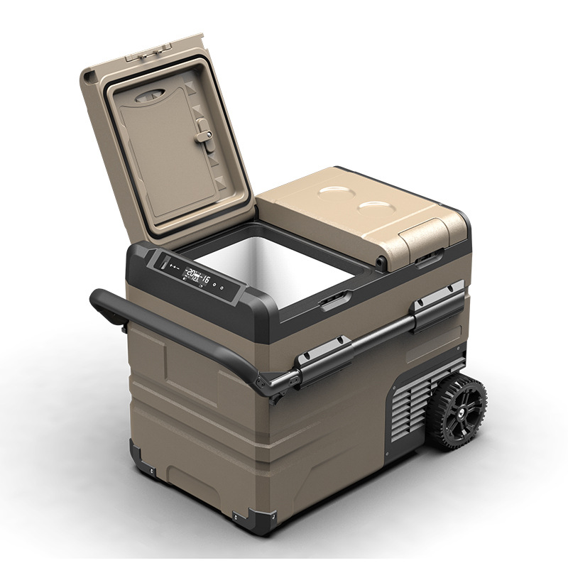 冰虎车载冰箱压缩机制冷12V24V双开门双温双控车家两用小冰箱