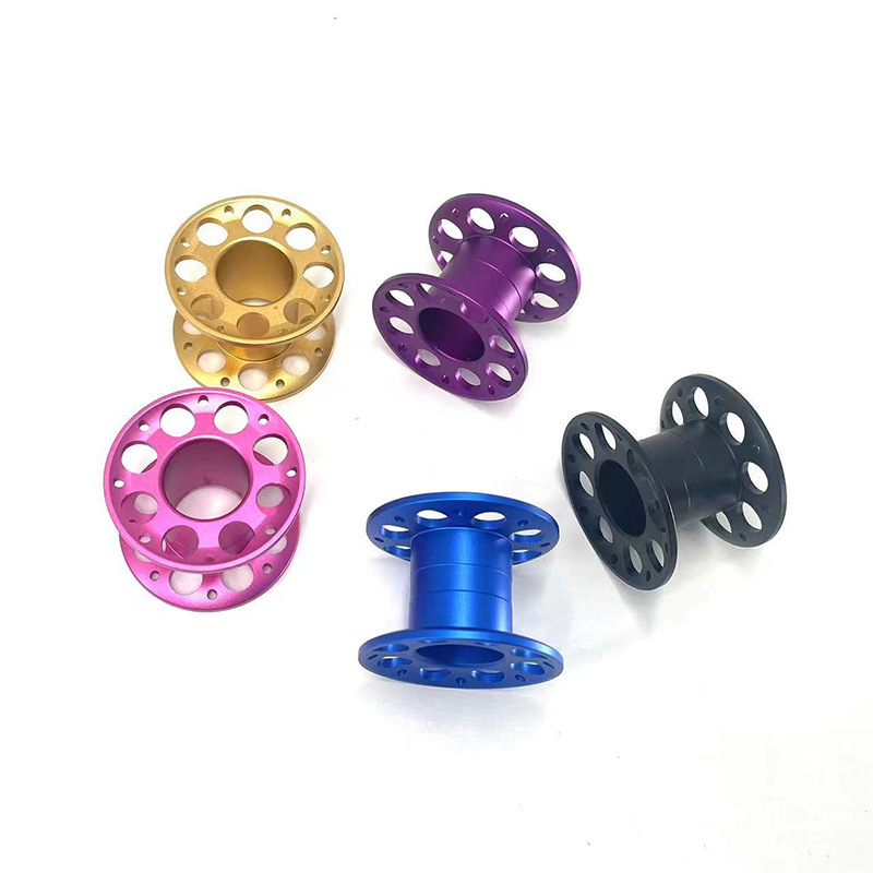 Scuba diving handwheel aluminum alloy elephant pull buoy coil rope dispenser color diving aluminum alloy elephant pull wire wheel