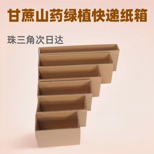 Customized long carton vegetable green plant large open carton Yam cane rectangular express extra hard carton in stock