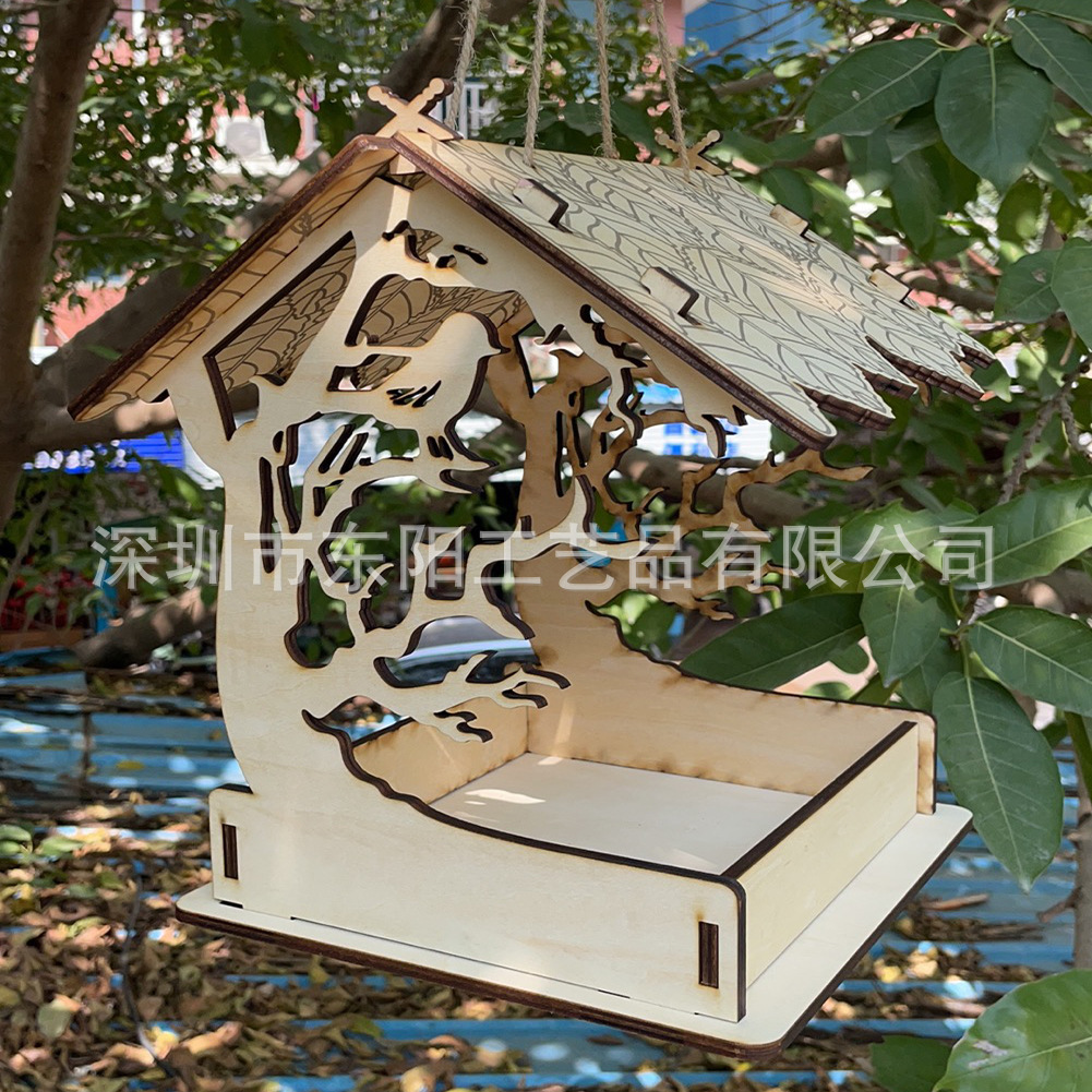 로그 색상 새장 새 피더 B