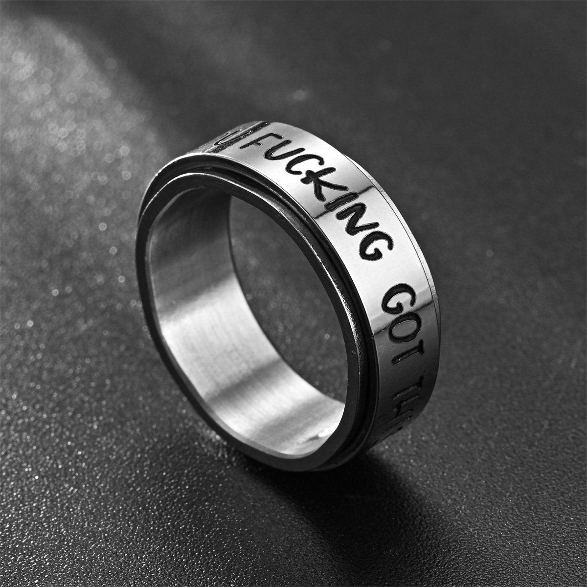 Fashion Letter Stainless Steel Rings 1 Piece