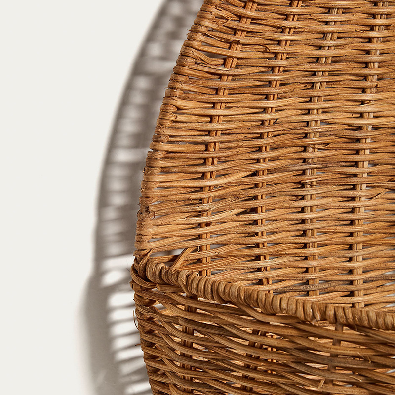 Cestas de pared de tela de caña simple japonesa tejida a mano almacenamiento de deslizamiento de la cocina de la sala de estar nuevo estilo de estilo retro lujoso