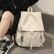 新款大容量书包大学生双肩包中学生学院风背包日系翻盖旅行休闲包