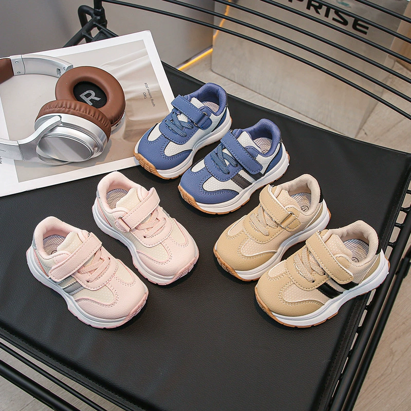 Спортивная обувь для мальчиков 2025 весна и осень новый стиль для девочек легкая кожа