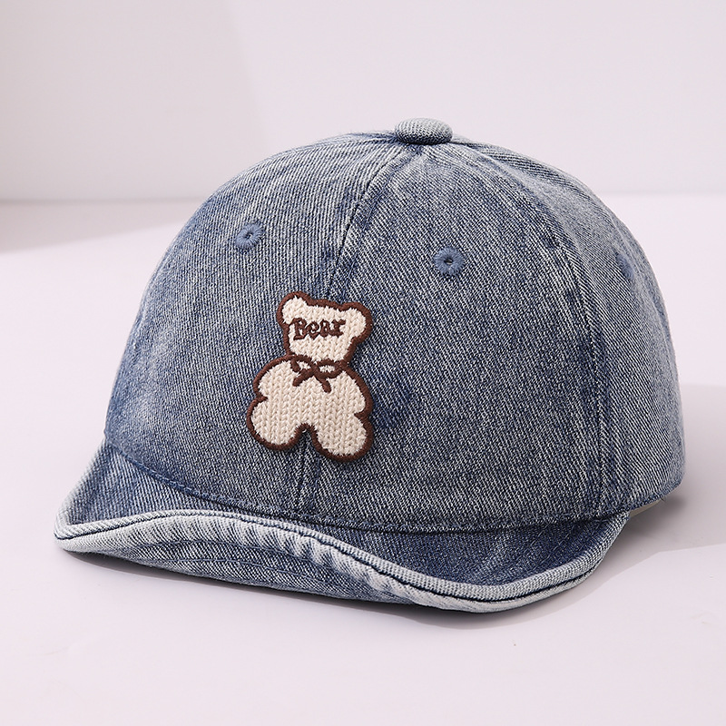 Sombreros para bebés coreanos primavera y otoño delgados vaqueros gorras de lengua suave gorras de béisbol para niños y niñas viajar