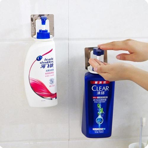 Home Traceless Hook Shower Gel Shampoo Bottle Wall Hanging Bathroom No-Punch Hand Sanitizer Bathroom Hanging Rack
