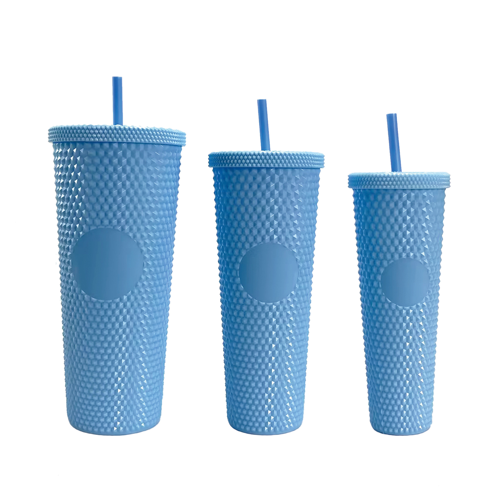 Vaso Plástico con Pajilla 3 Piezas