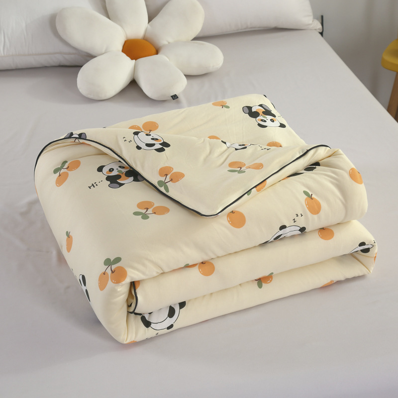 Edredón de fibra de soja Edredón fresco de verano Edredón de aire acondicionado Núcleo de primavera y otoño Dormitorio de verano para niños individuales y dobles Edredón de verano Lavable a máquina