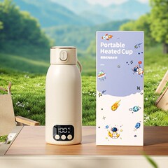恒温水カップ ワイヤレスポータブルミルクミキサー 赤ちゃん用外出用恒温ケトル ミルクミキサー カップ 粉ミルク調乳用 100 ℃