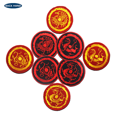 Chinese mythical beasts Qinglong White Tiger Suzaku Xuanwu Four Gods 3D embroidery Velcro cloth patch patch