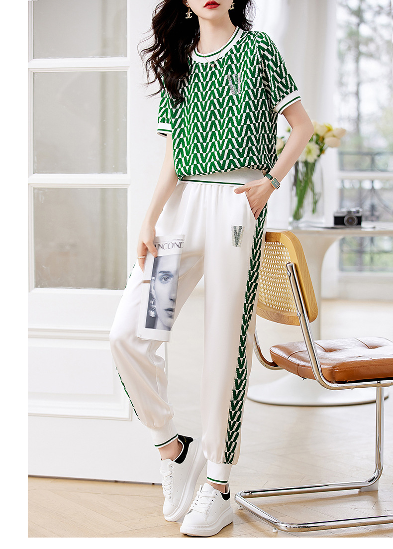 Women's Suit 2023 Summer New Fashionable And Elegant Casual Two-Piece Set For Ladies_ecoleips.com