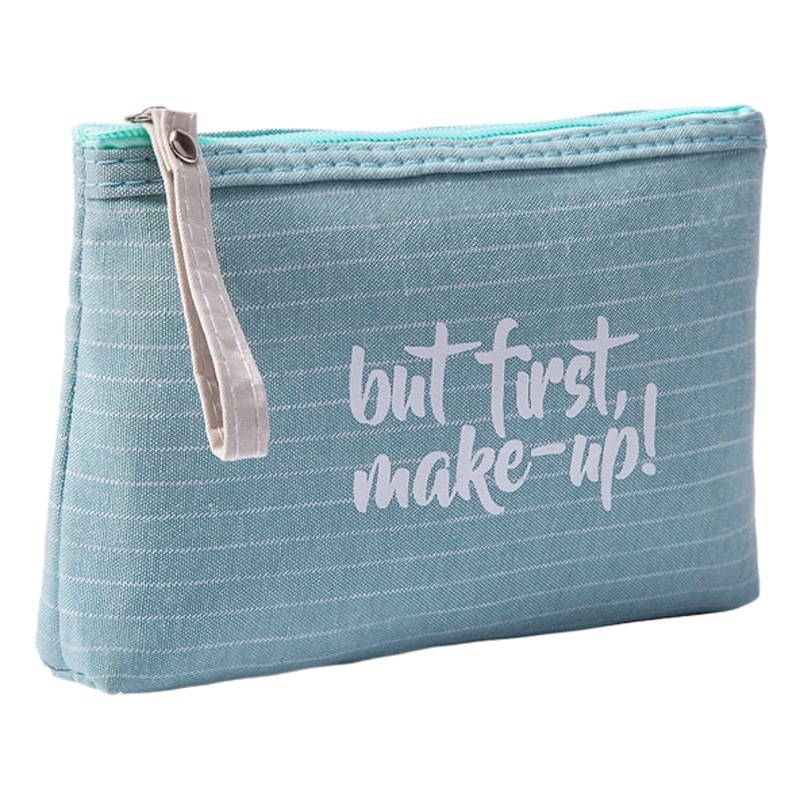 Estilo coreano ins chica cambio de corazón bolsa de almacenamiento portátil simple bolsa de cosméticos Internet celebridad moda viaje mini bolsa de lona