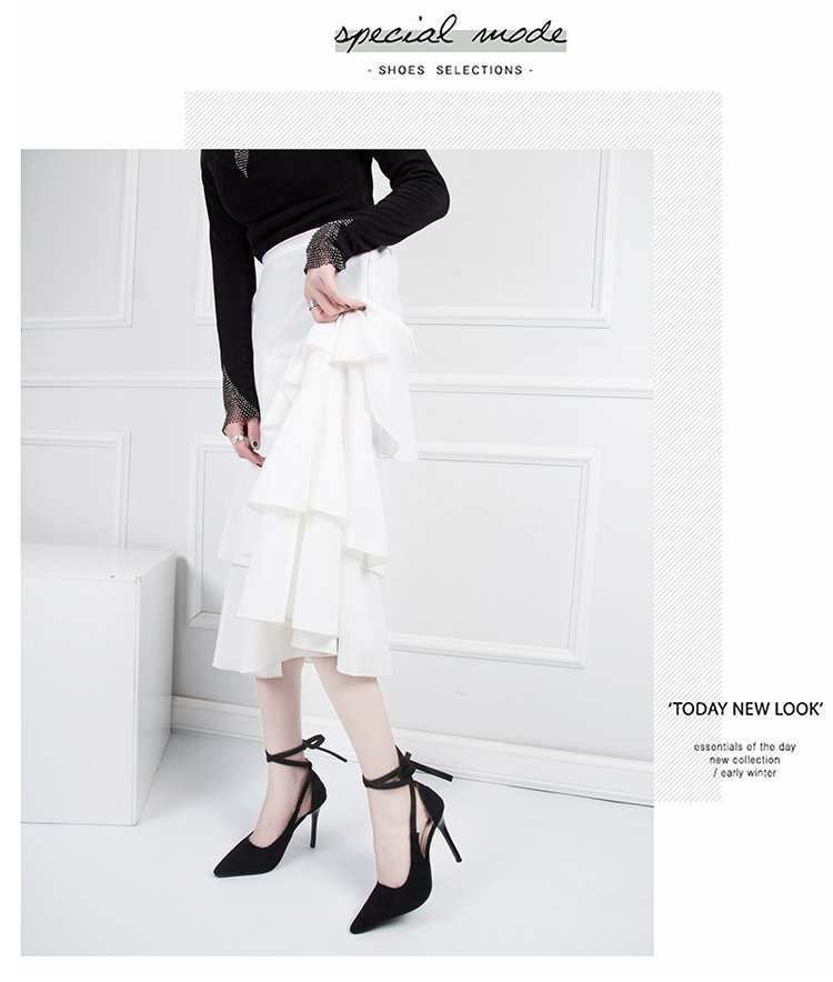 Wiosna/lato 2023 Nowe cienkie sandały na obcasie z sznurowadłami damskie koreańskie seksowne wysokie obcasy_voghion.com