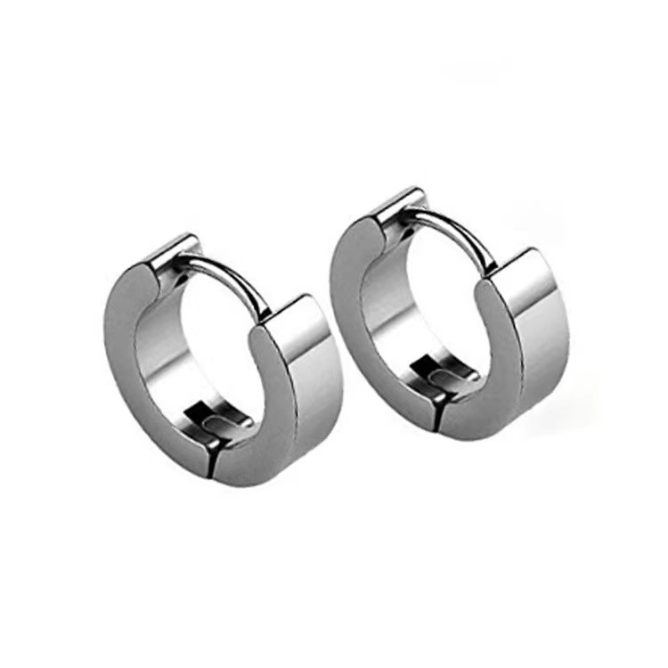Orecchini 1 pz hip hop non sbiadiscono versatili uomini e donne semplice marea personalità versatile acciaio al titanio_voghion.com
