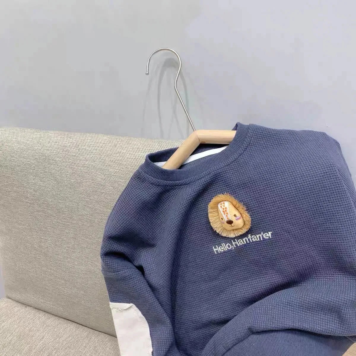 2023秋季男童上衣寶寶運動長袖衛衣女寶洋氣可愛圓領衫小童衛衣潮