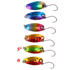 路亞餌彩色銅馬口亮片2.5克 路亞餌單鈎亮片翹嘴鱸魚海釣淡水戶外