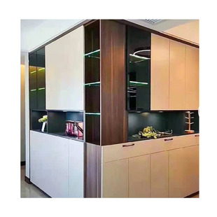 Light Luxury Solid Wood Ecological Board Integrated Cabinet Sideboard Home Modern Simple Wardrobe Glass Door Wine Cabinet Bookcase