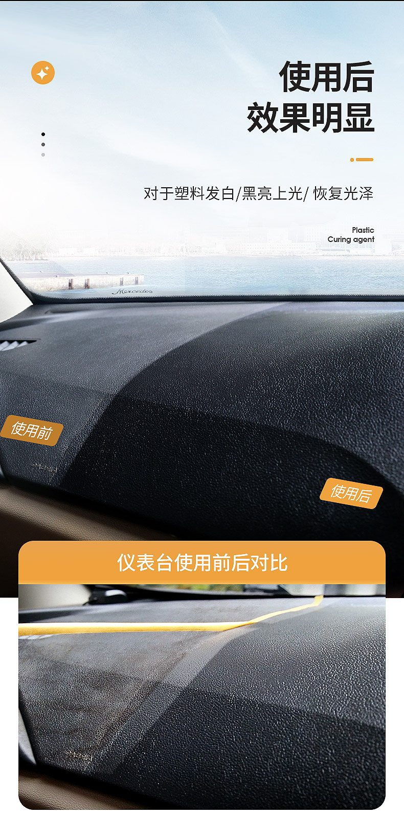 Car Servant Plastic Refresher Car Plastic Parts Glazer Reducing Agent Black Interior Scratch Whiten Repair Wax