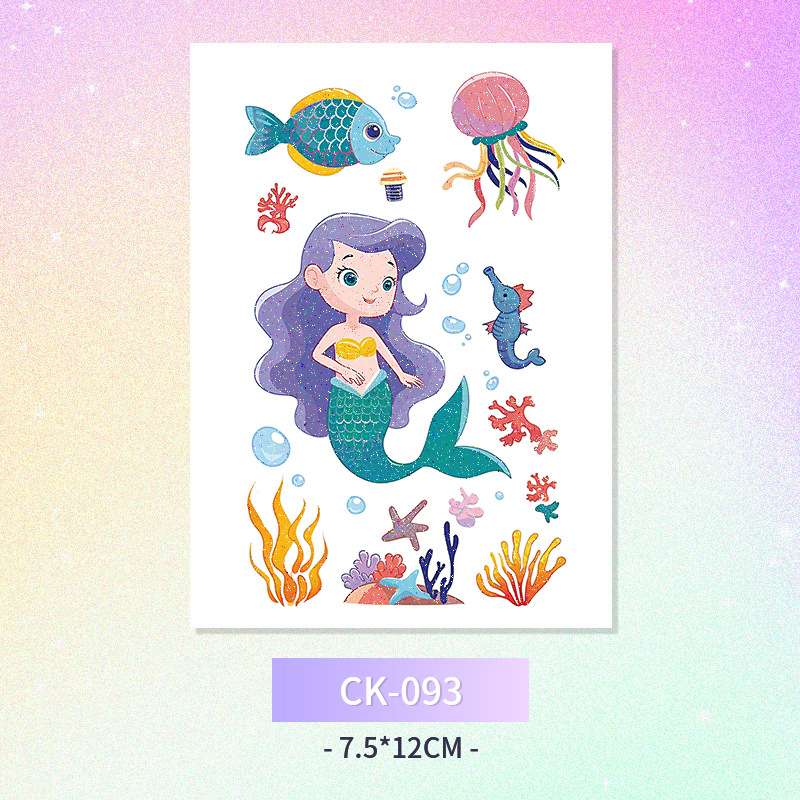 Glitter mariposa cara pegatinas tatuaje pegatinas hadas lavable impermeable de larga duración lindo unicornio ciervo Luna Estrella Planeta