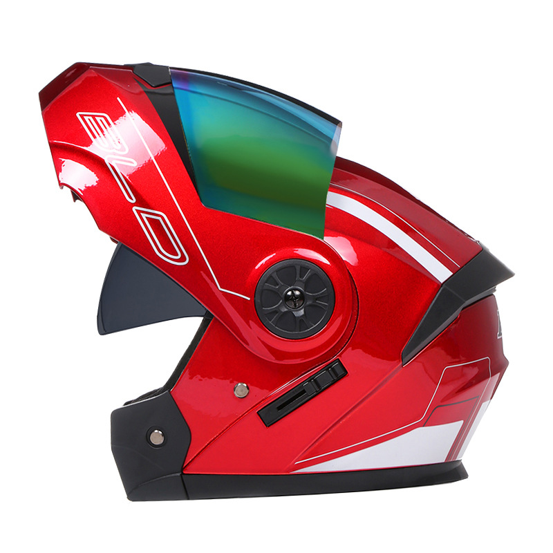 Casco Abatible para Motocicleta de Plástico ABS con Doble Visera para Desplazamientos image 48