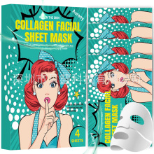 跨境专供胶原保湿面膜4片烟酰胺焕亮无添加配方通用肤质
