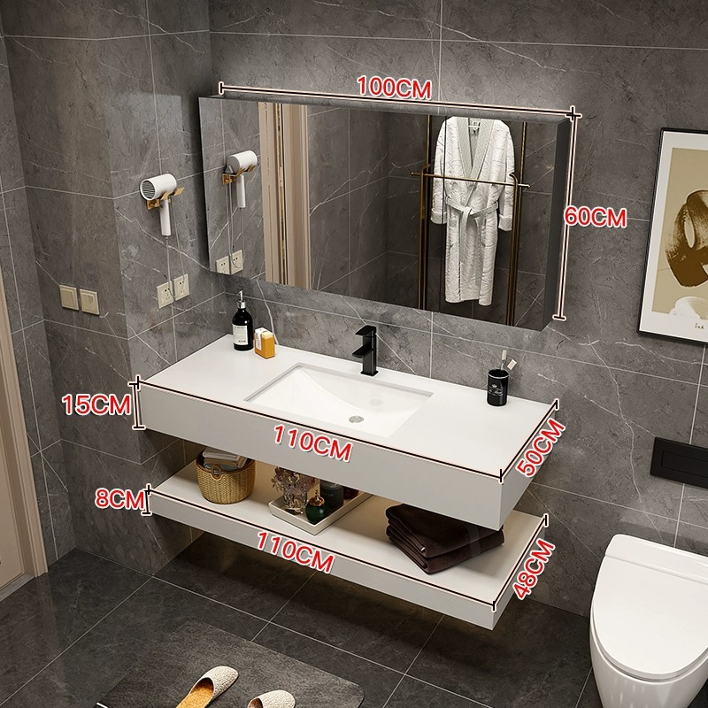 110 cm con gabinete de espejo ordinario