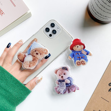 手机气囊支架韩国ins可爱小熊粘贴可伸缩创意手机壳支架简约桌面