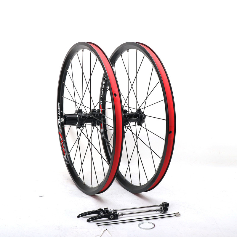 Bicycle Wheel Set 20 Inches 451 Straight Pull Disc Brake 120 Ring 6 Claws 11 Speed 4 Bearings 100-135 Aluminum Alloy Hub