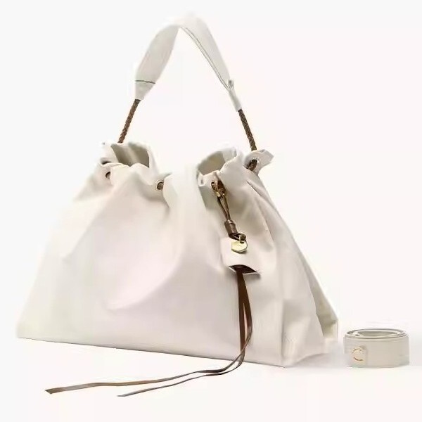 [Same Style as Wen Qi] Lumanniqi Cloud-Shaped Tote Bag, Garbage Bag, Commuter Bag, Crossbody Genuine Leather Bag