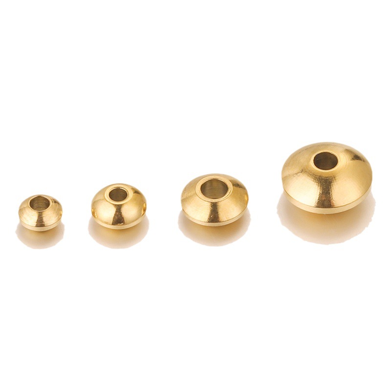 Cuentas de Abacus de acero inoxidable cuentas de OVNIs cuentas curvas cuentas de vacío chapado en oro cuentas espaciadoras cuentas de posicionamiento cuentas de accesorios de joyería de DIY