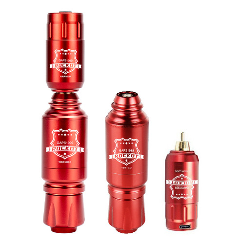 Mini rocket tattoo pen wireless battery RCA mouth tattoo machine power supply set integrated needle tattoo motor pen