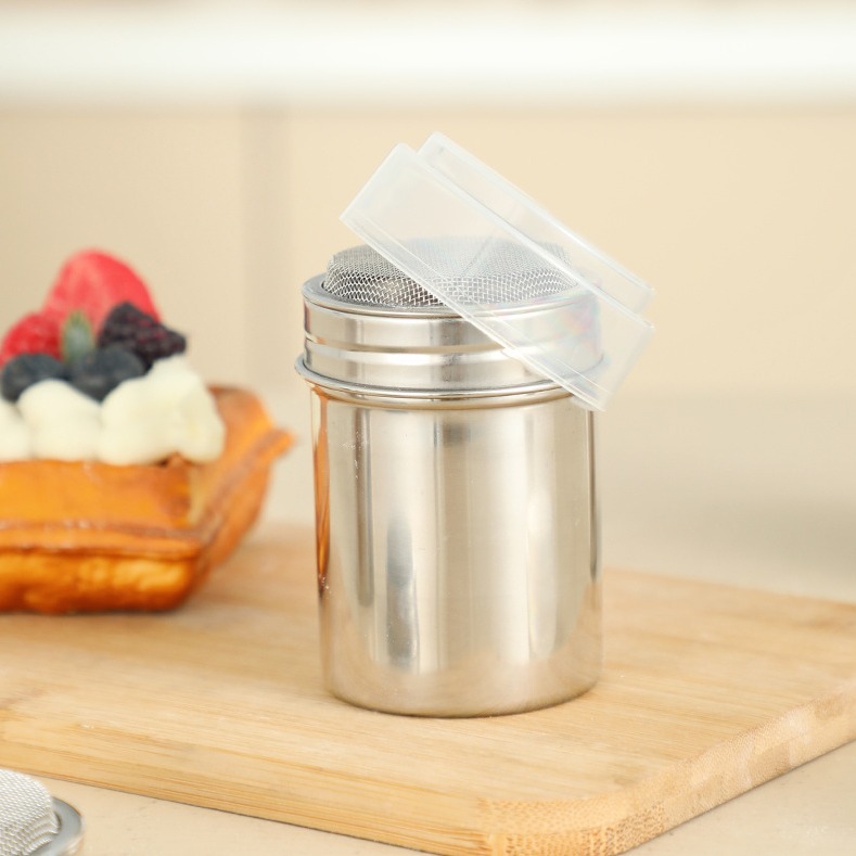 304 polvo de azúcar de acero inoxidable tamiz Matcha polvo de cacao polvo de café puede harina tamiz cocina pastel hornear herramienta