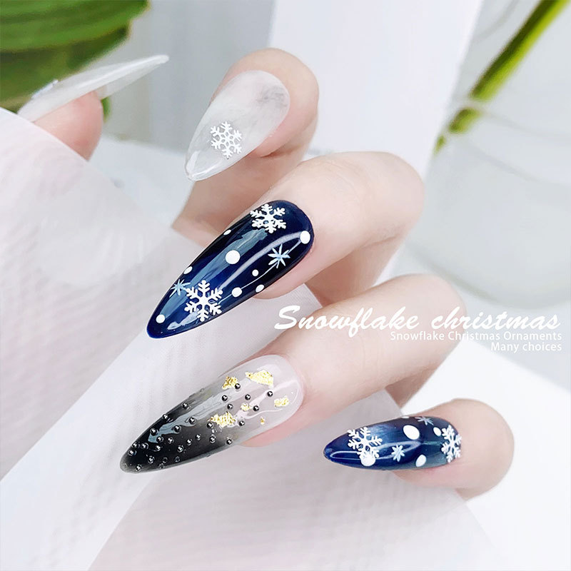 Noël Forme De Cœur Flocon De Neige Métal Ongles Correctifs 1 Jeu Nail Fournitures display picture 8