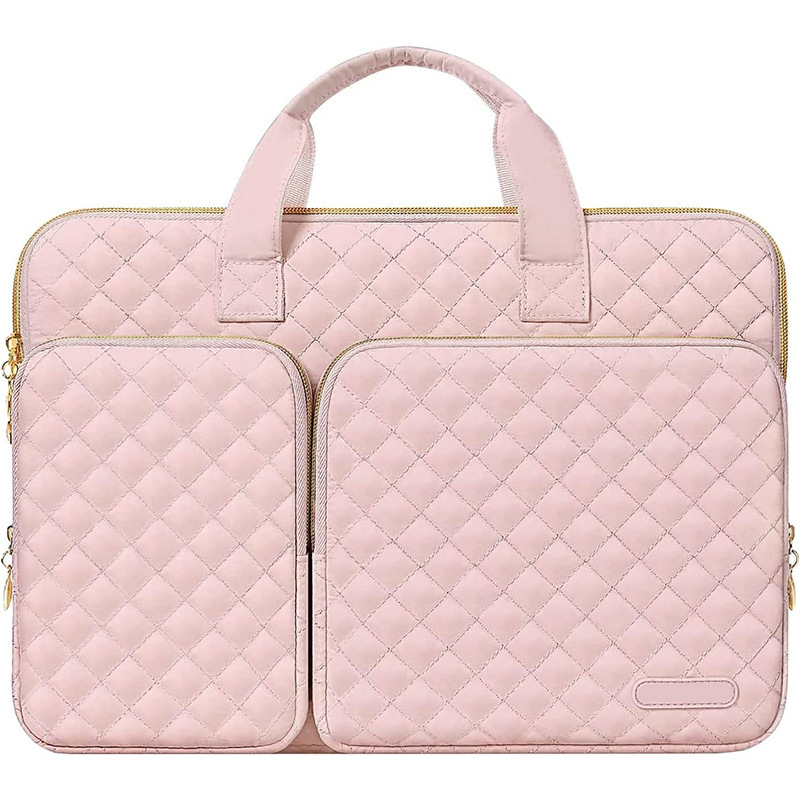 Laptop Handbag Suitable for Huawei Apple Computer Bag Amazon Best-Selling Quilted Double Front Pocket Handbag