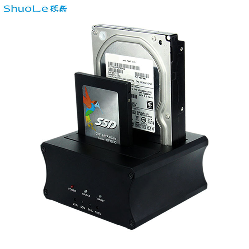 Usb3.0 Dual Hard Drive Dock 2.5inch / 3.5inch Serial Port Copy-Free Computer-Free System Hard Drive Dock for Cloning Systems Usb3.0 Dual Hard Drive Dock 2.5inch / 3.5inch Serial Port Copy-Free Computer-Free System Hard Drive Dock for Cloning Systems