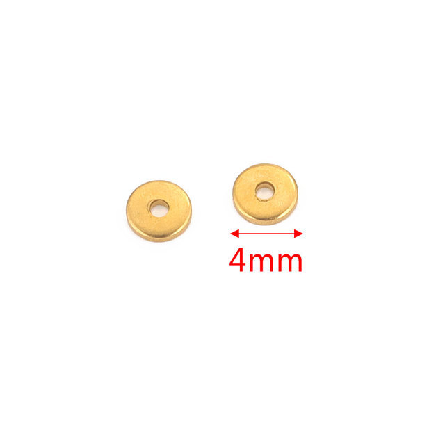 Acero inoxidable espaciador cuentas joyería hacer PVD 18K chapado en oro perlas sueltas DIY joyería suministros junta accesorios espaciador