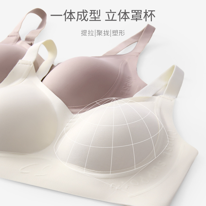 Soft Support Underwear Women's Big Chest Small Chest Gather Upper Support Anti-sagging No Steel Ring No-trace Bra Wholesale