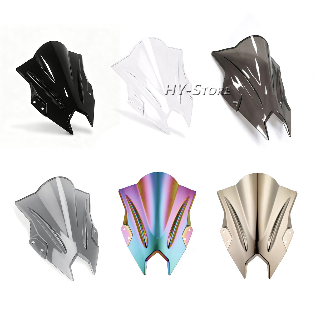 Suitable for Kawasaki Ninja500 2024-2026 Front Windshield Modification and Heightening Front Wind Deflector