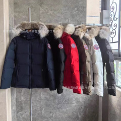 莆田高质量大鹅羽绒服04款加拿大同款女款收腰修身大毛领派克大衣