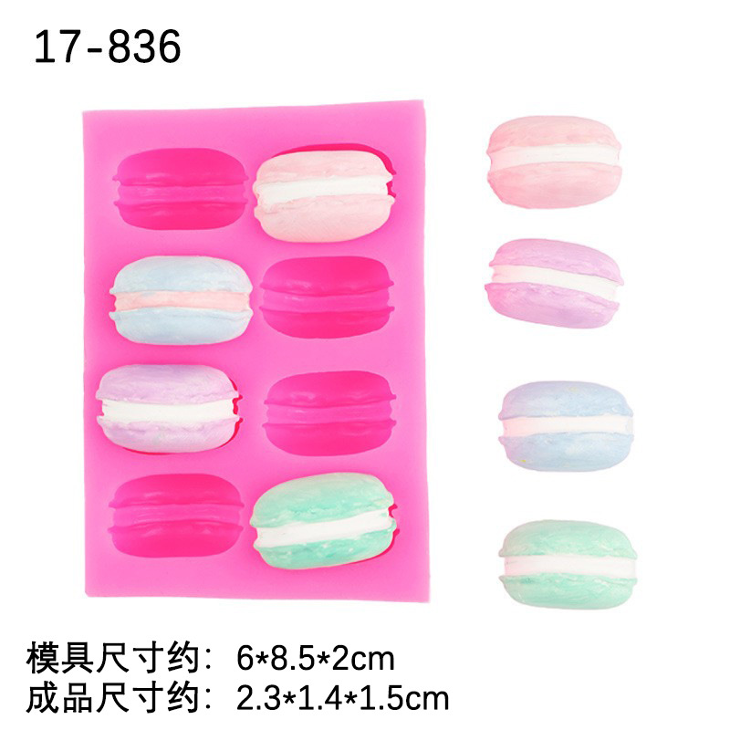 Nueva DIY hornear decoración medio macaron chocolate molde de cristal hecho a mano aromaterapia vela Silicona