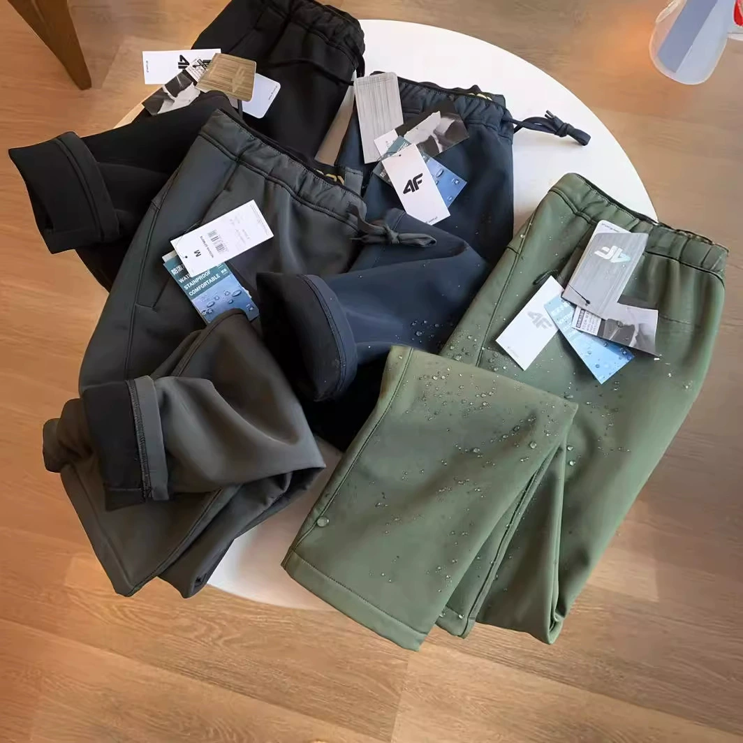 Весь заказ! [Плюс мягкая оболочка] Легкая теплая эластичная талия на открытом воздухе ветрозащитная теплая мужские повседневные брюки