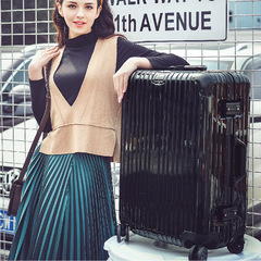 Rose Gold Aluminum Alloy Frame Aluminum Rod Luggage Anti-Impact Metal Large Corner 20/24/26/29 Inch Travel Case